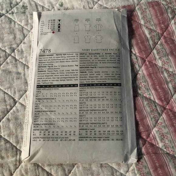Very Easy Very Vogue Sewing Pattern 7478-12-14-16- hard to find pattern - Picture 6 of 7